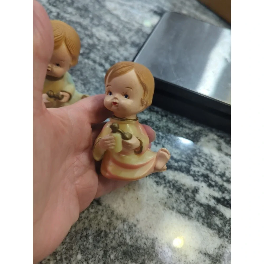 Vintage Collectible Wilton Cake Decor Topper Baby Boy Baby Girl Child Twins 1972